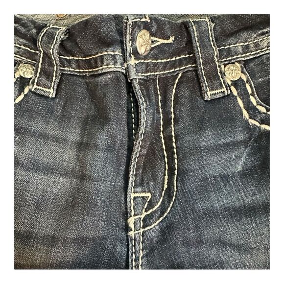 Miss Me Embellished Distressed Mid Rise Easy Skinny Jeans Sz 27 - Picture 8 of 15